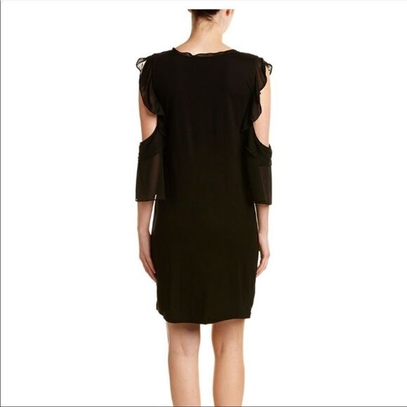 French Connection Ruffle Mix Jersey Dress, Size 2 - Picture 2 of 8